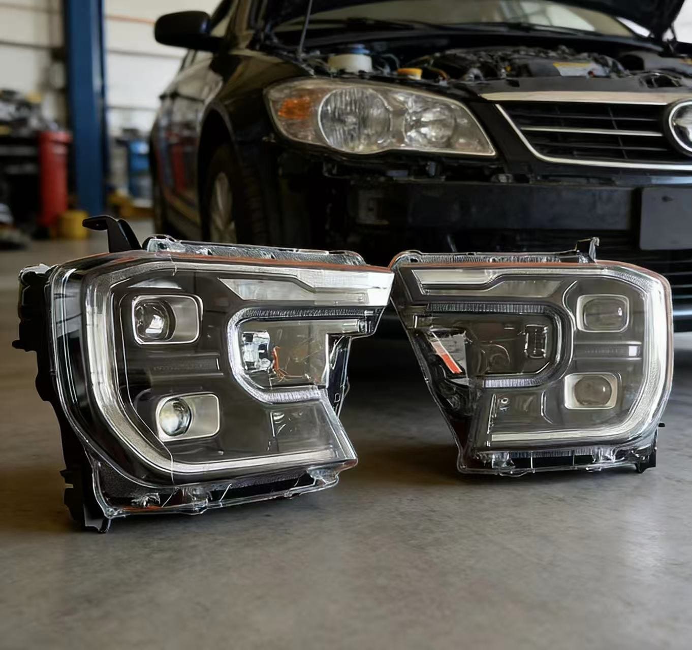 Raptor-Style Front Bumper Conversion Kit | ABS Black Body Kit for Ford Ranger T9 (2022-2023) XL XLS XLT Sport Wildtrak