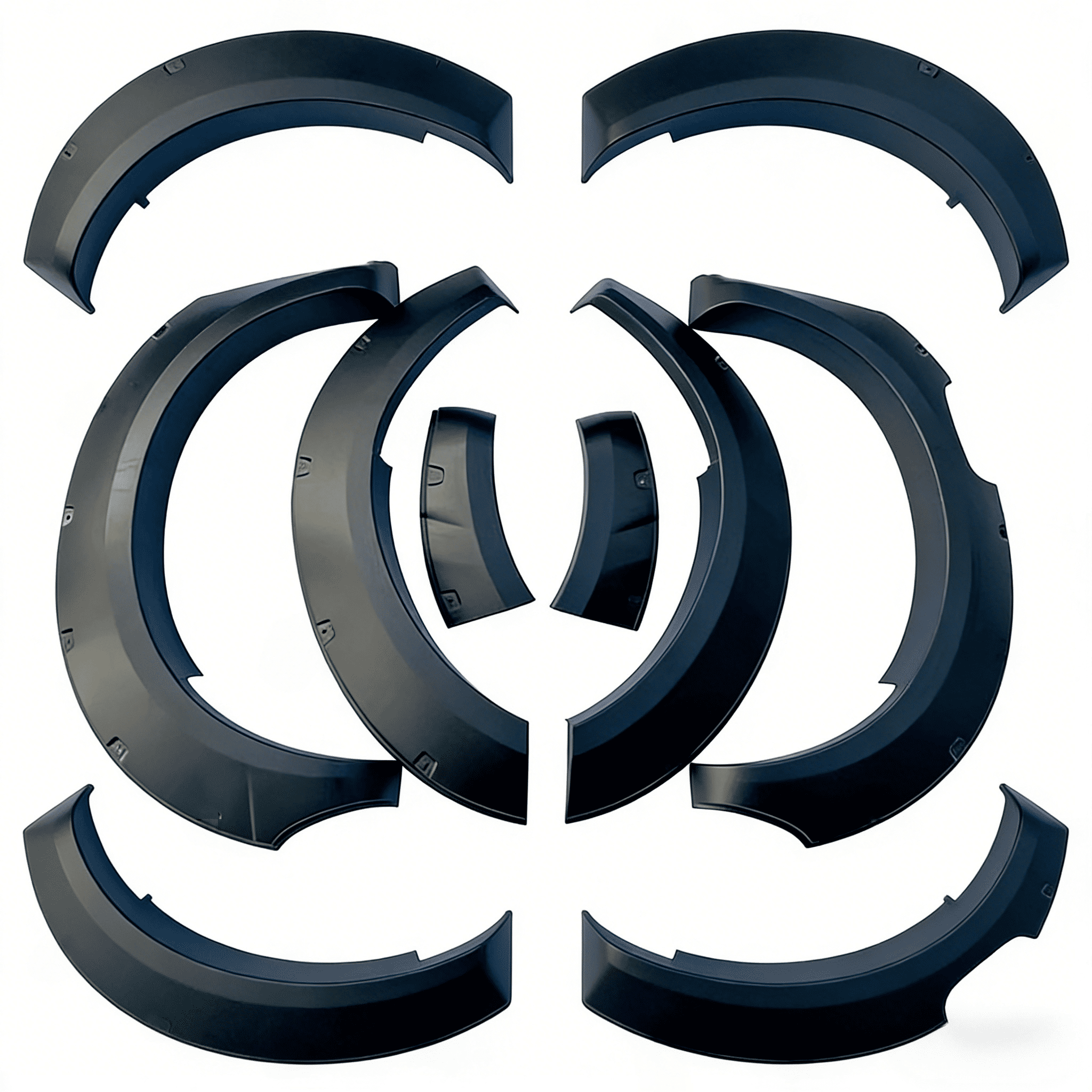 6-Piece Wide-Body Wheel Arch Extension Kit | Decorative Fender Flare Protectors for Ford Ranger T9 (2022-2023)