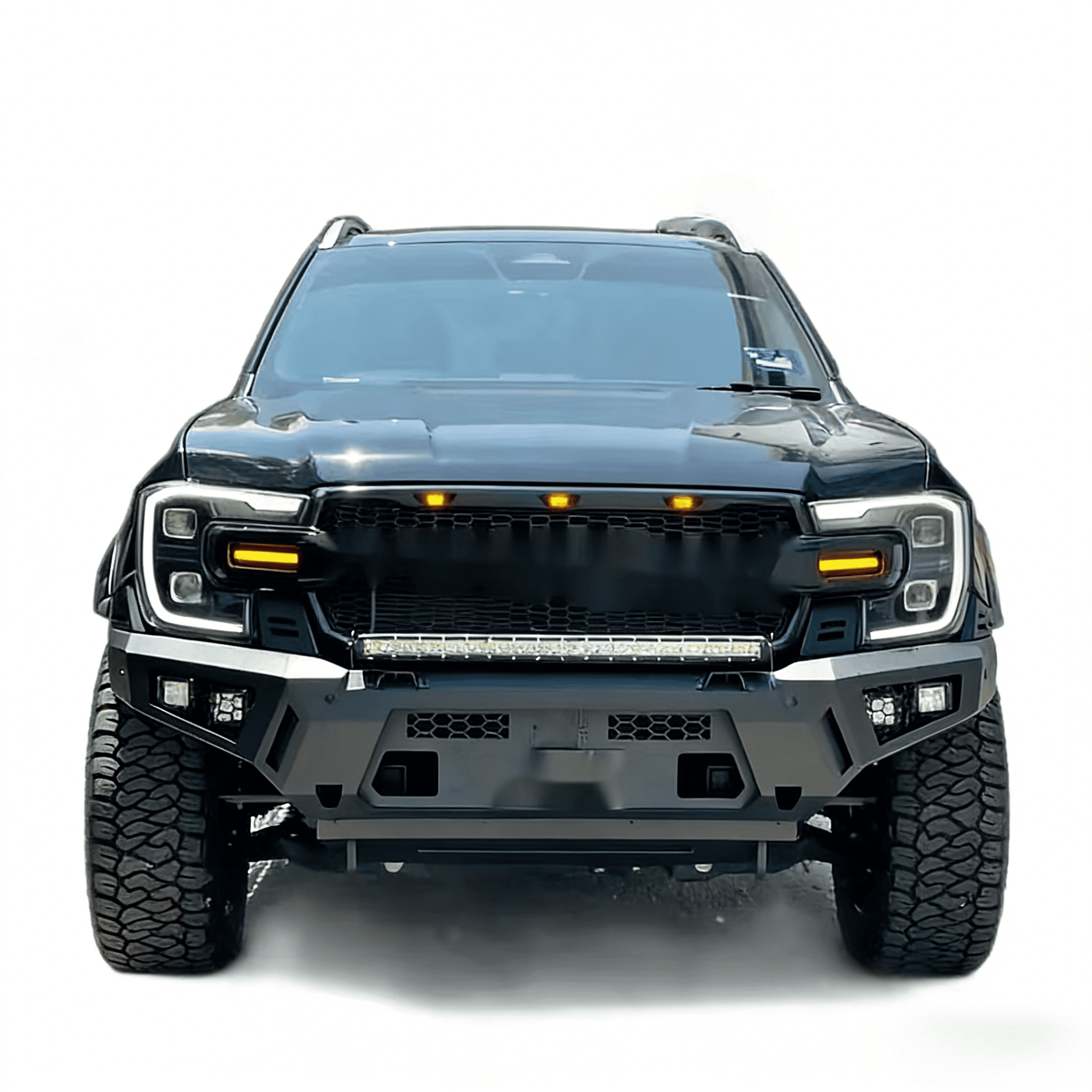 Heavy-Duty Steel Front Bull Bar | Full Bumper Replacement for Ford Ranger T9 (2022-2023) XL XLS XLT Sport Wildtrak