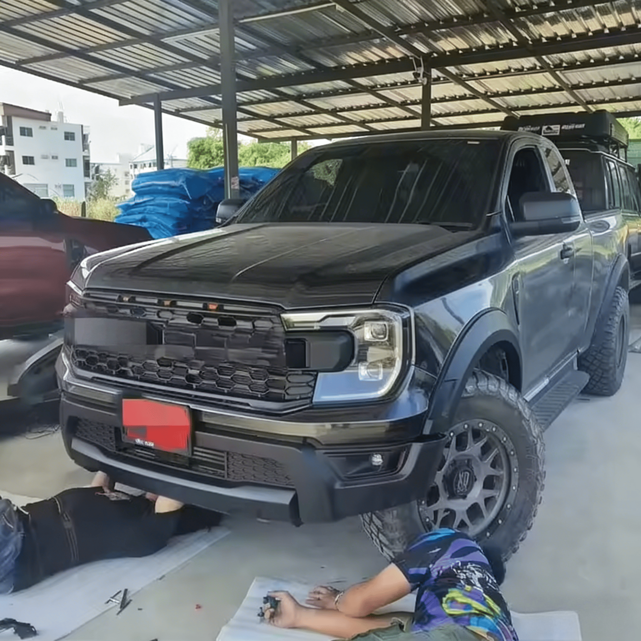 Full Raptor-Style Body Kit Conversion | Front Bumper & Grille Upgrade for Ford Ranger T9 (2022-2023) XL XLS XLT Sport Wildtrak