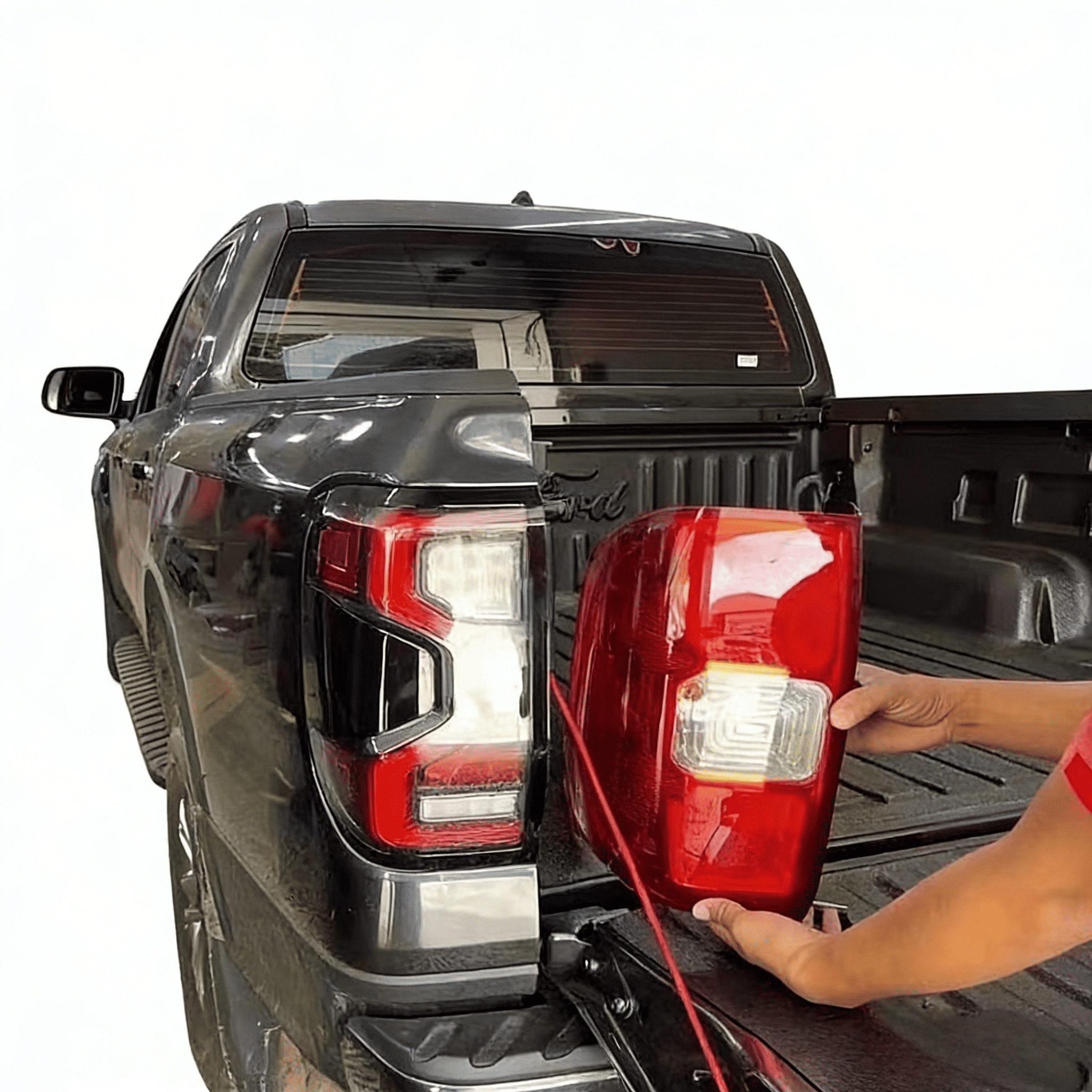 Full LED Smoked Tail Light Assembly | Dynamic Performance Rear Lamps for Ford Ranger T9 (2022-2023) XL XLS XLT Sport Wildtrak